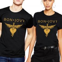 НОВО! Мъжки и дамски тениски ROCK BON JOVI / БОН ДЖОУВИ! Създай модел по Твой дизайн!, снимка 1 - Тениски - 26064927