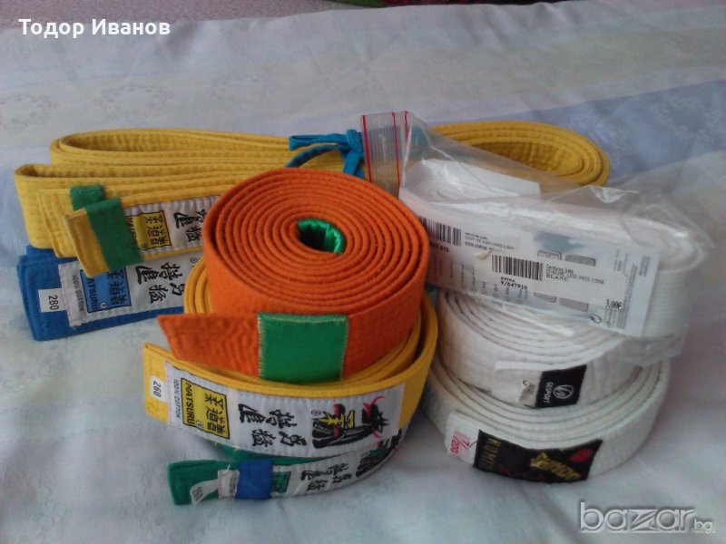 ПРОДАВАМ пояси (колани) за кимона за бойни изкуства., снимка 1