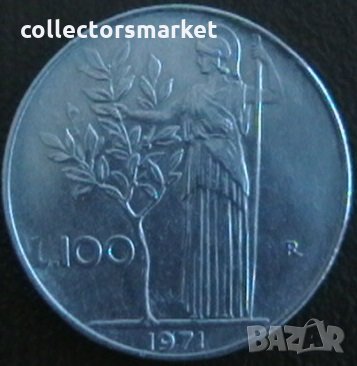 100 лири 1971, Италия, снимка 1