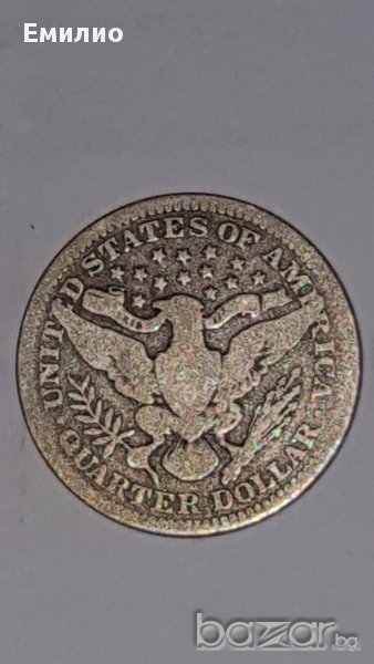 25 Cents.Quarter Dollar 1909 Silver, снимка 1