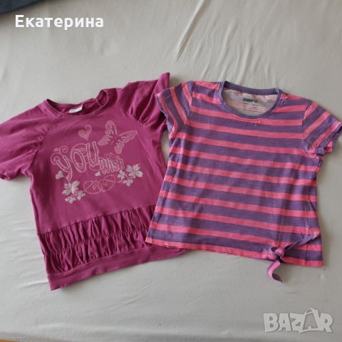 Блузки къс ръкав 7-8 г.- 6 броя, снимка 4 - Детски Блузи и туники - 24693721