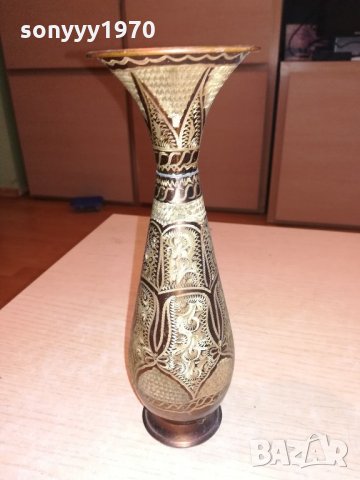 красива ваза-мед/месинг-внос швеицария, снимка 4 - Колекции - 21615289