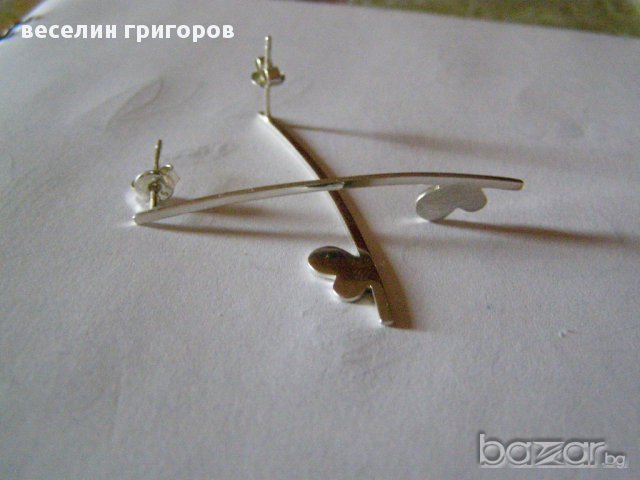 сребърни обеци, снимка 2 - Обеци - 10980043