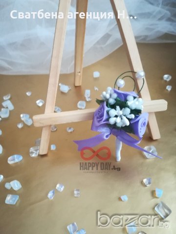 Сватбена бутониера за ревер Джулия, снимка 3 - Кетъринг - 20658443