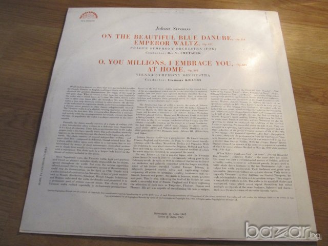 Грамофонна плоча Йохан Щраус, Johan Strauss  -  издание 1965 г., снимка 2 - Грамофонни плочи - 18871643