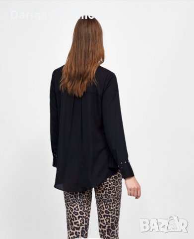 Zara-Нова оригинална блуза с капси, снимка 4 - Ризи - 25195070