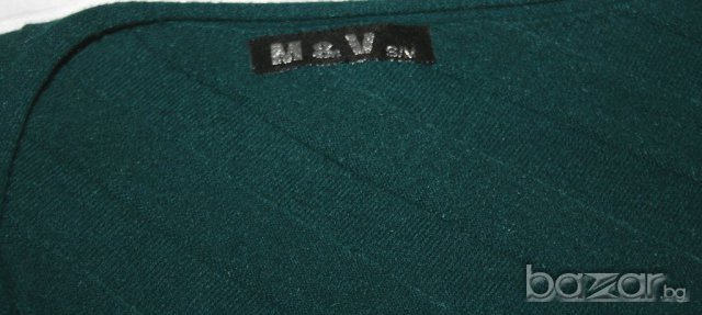 Асиметрична туника с кашмир /петролено зелена/, снимка 4 - Туники - 16998928