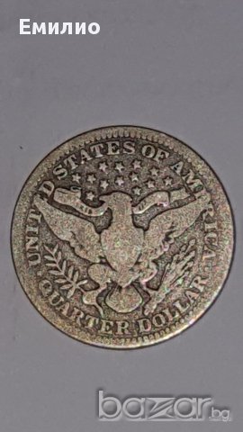 25 Cents.Quarter Dollar 1909 Silver, снимка 1 - Нумизматика и бонистика - 16613297