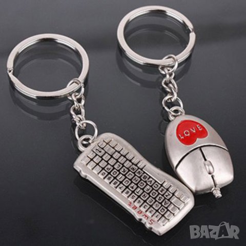 Двойка ключодържатели за влюбени - Клавиатура и мишка, снимка 1 - Други - 22559968