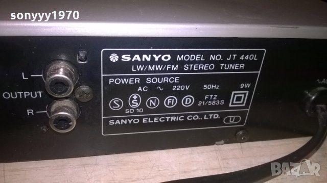 sanyo jt-440l stereo tuner-внос швеция, снимка 13 - Ресийвъри, усилватели, смесителни пултове - 25414647