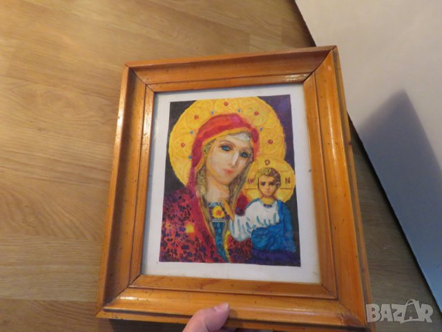 Православна икона Света Богородица с Младенеца, Дева Мария за здраве и благополучие , снимка 3 - Картини - 24999306