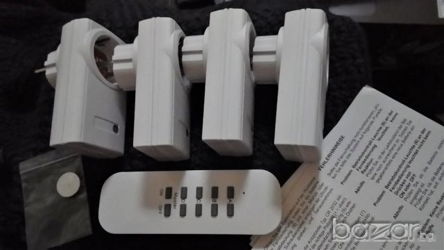 Щепсели 4бр. с дистанционно Intertek, 40m, 3680W - немски, нови! , снимка 4 - Друга електроника - 20316888