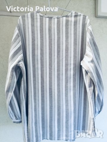 Супер риза-блуза,лен и памук, снимка 2 - Ризи - 25789986