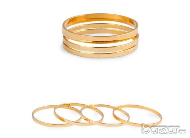 5 халкички пръстенчета за тънки пръсти или за кокалчета /А-23/, снимка 2 - Пръстени - 7000226
