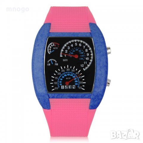 Часовник със странна визия километраж електронен унисекс, снимка 2 - Дамски - 18706881