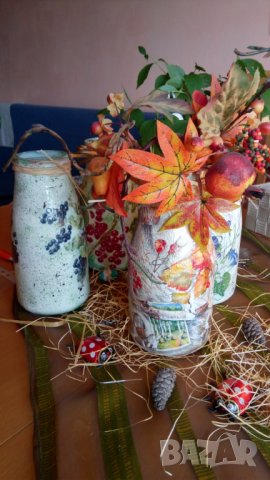 Декоративни вази, снимка 8 - Изкуствени цветя - 25227074
