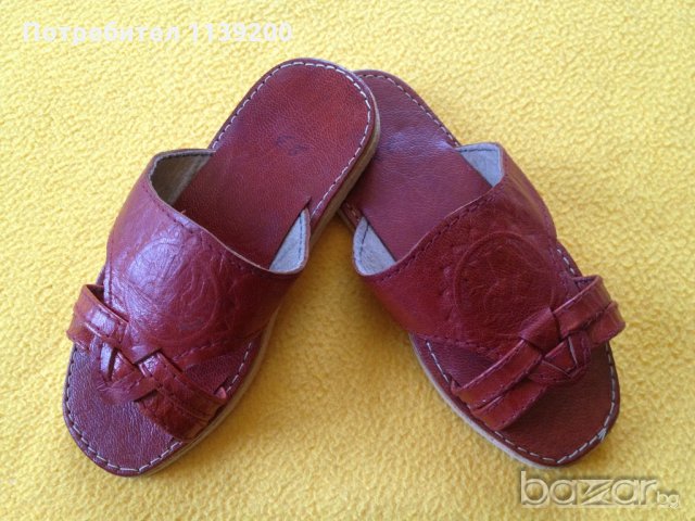 Нови летни сандали чехли 23 номер естествена кожа ръчна изработка за момче, снимка 7 - Детски сандали и чехли - 20866585