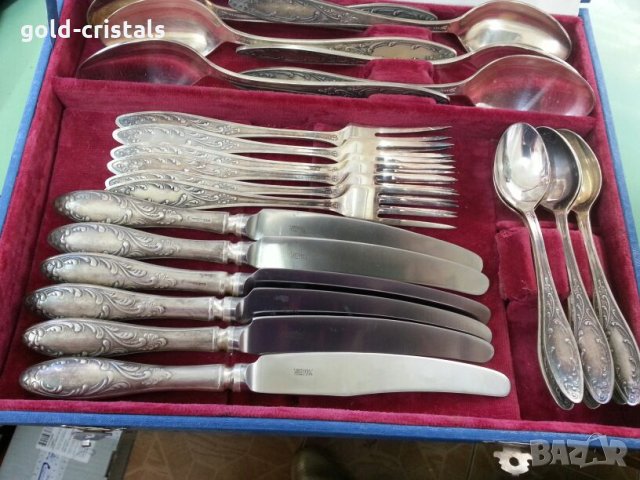 Старинни руски посребрени прибори за хранене, снимка 5 - Антикварни и старинни предмети - 22868985