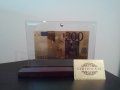 Сувенири 100 златни долара банкноти в стъклена поставка , снимка 14