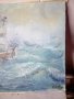 стара картина-морски пейзаж, снимка 4