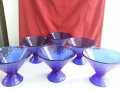 чаши купи кобалтово синьо стъкло, снимка 14