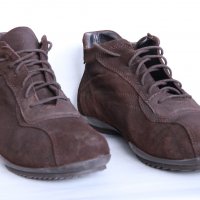 Кафяви велурени обувки FREEMOOD, снимка 1 - Маратонки - 20685650