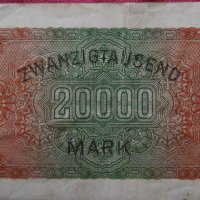 20000 марки 1923 Германия, снимка 2 - Нумизматика и бонистика - 19130998