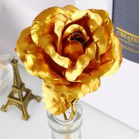 Елегантна роза с 24К златно покритие 8 лв., снимка 6 - Декорация за дома - 19524458