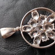 Сребърна висулка нова -  екстравагантна с циркони , снимка 3 - Колиета, медальони, синджири - 17174916