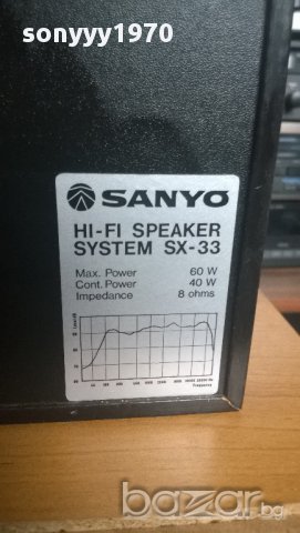 sanyo sx-33 hi-fi speaker system 40/60 wata 8 oma-внос швеицария, снимка 2 - Тонколони - 10267624