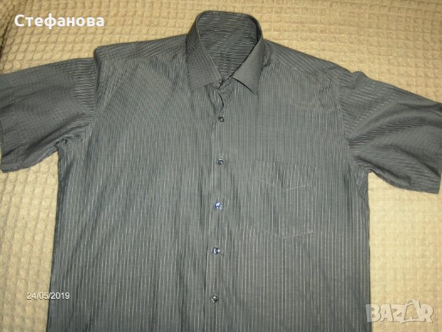 Мъжка риза с къс ръкав, снимка 1 - Ризи - 25475969