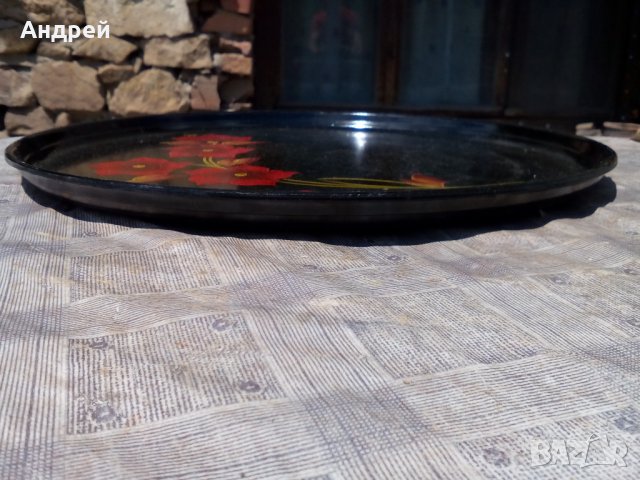 Стар поднос #3, снимка 4 - Антикварни и старинни предмети - 22666407