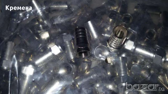 F-конектор за кримпване на коаксиален кабел 6мм RG59 - 200бр. , снимка 2 - Друга електроника - 16428242