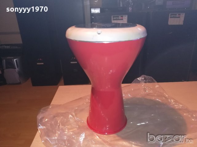 Тарамбука 40х25см-внос сирия-червена нова метална, снимка 6 - Ударни инструменти - 20913027