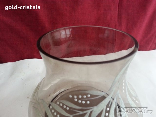 Стъклена купа с капак захарница бонбониера и др, снимка 6 - Антикварни и старинни предмети - 20243932