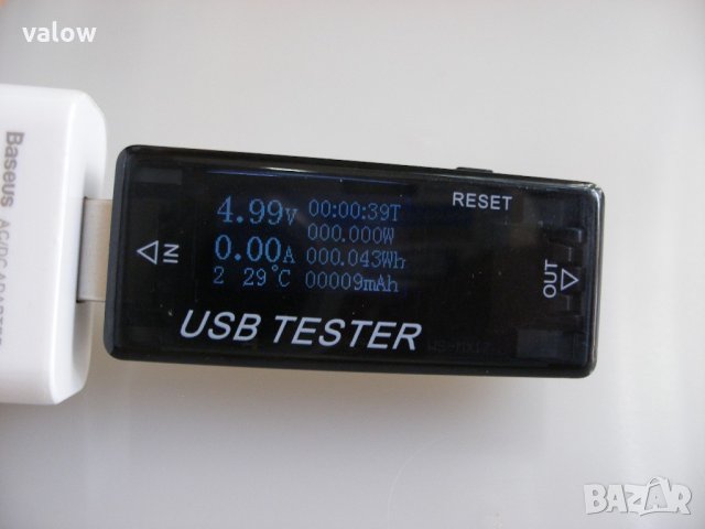 USB тестер ( волтметър , амперметър ) за проверка на зарядни устройства и USB портове, снимка 2 - Други - 11332186