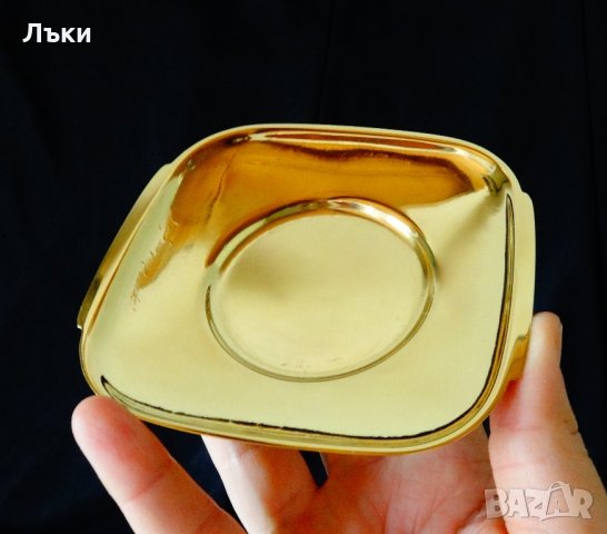 Шведска бронзова десертна чиния. , снимка 3 - Антикварни и старинни предмети - 21606116