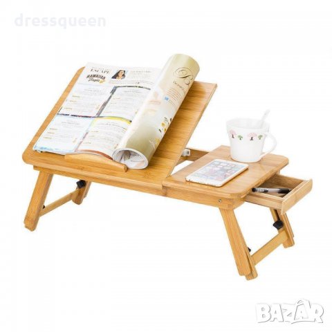 1839 Бамбукова масичка за лаптоп, снимка 5 - Други стоки за дома - 23448575