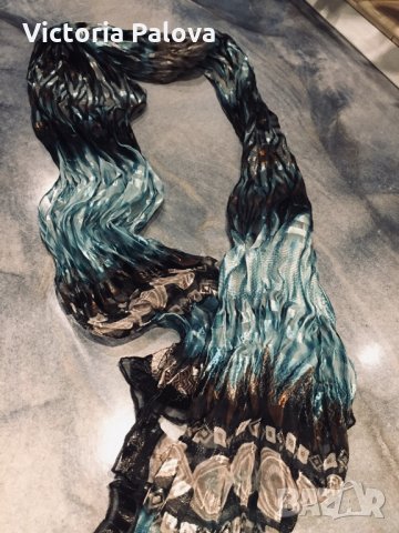 Намачкан шал 150 на 35см, снимка 3 - Шапки - 23766542