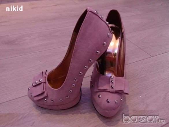 Розови страхотни дамски обувки на високи токчета модел 39 номер, снимка 3 - Други - 12581060