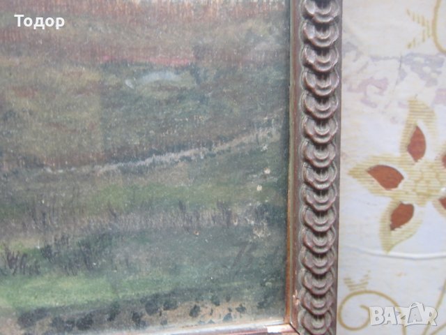 Стара рисувана  картина 19 век подписана , снимка 4 - Картини - 26009847