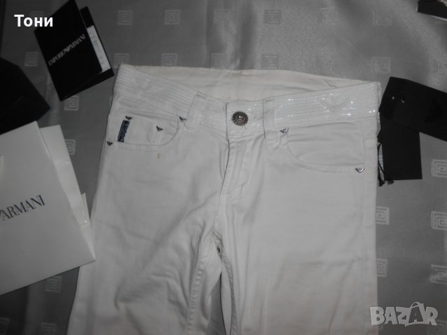 Бели дънки armani jeans, снимка 3 - Дънки - 18418330