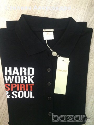 Мъжка блуза с къс ръкав HARD WORK SPIRIT & SOUL, снимка 10 - Блузи - 14583209