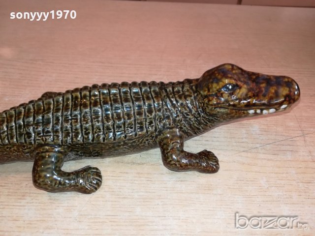 крокодил-керамика-порцелан-36х12х9см, снимка 8 - Колекции - 20634702