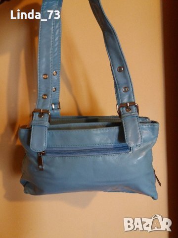 Дам.чанта-/изк.кожа/,цвят-св.синя. Закупена от Италия., снимка 4 - Чанти - 22401426