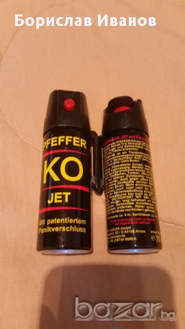 Лютив спрей за самозащита Pfeffer-KO JET50 мл., снимка 3 - Оборудване и аксесоари за оръжия - 16003915