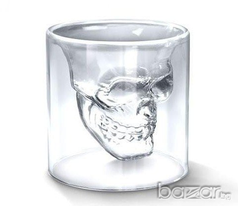 Стъклена чаша "череп", снимка 4 - Чаши - 6605591