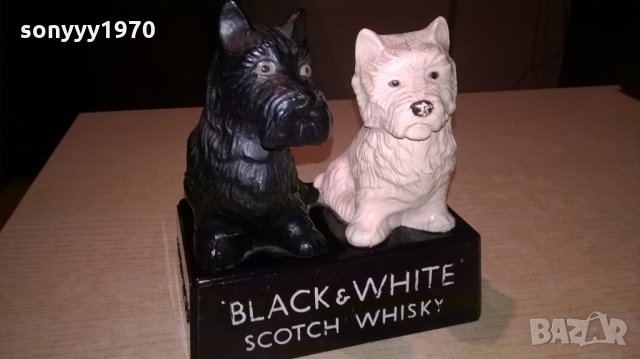 black&white scotch wisky-15x15x9см-внос франция, снимка 3 - Колекции - 22598009