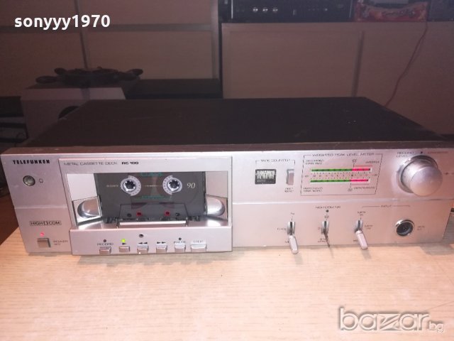 telefunken rc100 metal cassette deck-внос швеицария, снимка 3 - Декове - 20487247