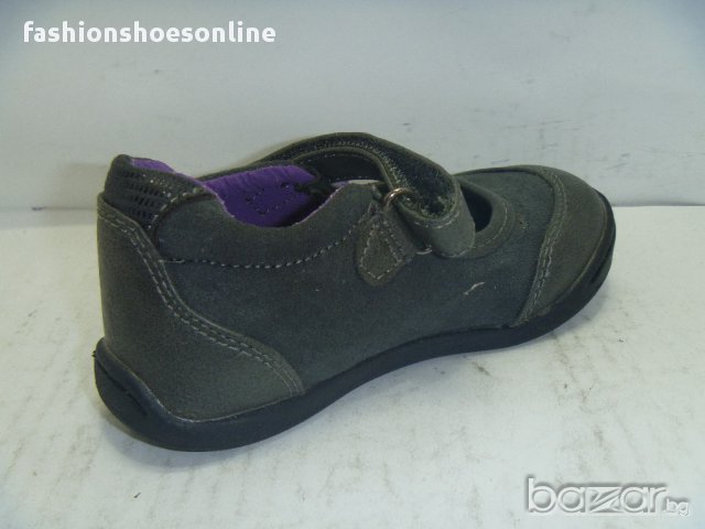 Детски обувки ONE STEP сиво с лилаво, цвете, лепенка, снимка 3 - Детски маратонки - 13895736